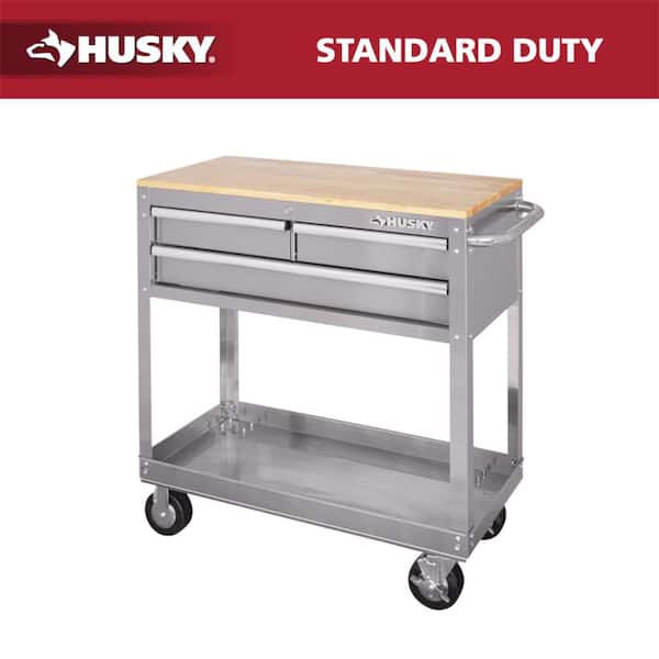 Tool Storage 36 in. W Stainless Steel Utility Cart