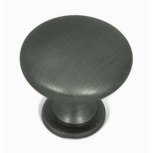 1.25 in. Weathered Nickel Round Cabinet Knob (Pack of 10)