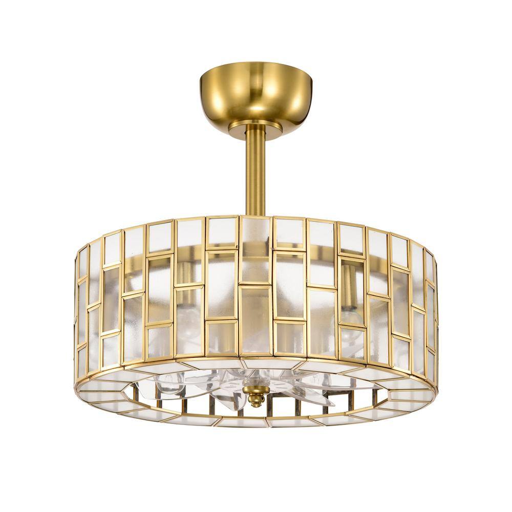 Belmonte 17.7 in. 6-Light Indoor Brass Finish Ceiling Fan with Light Kit price history on PriceWatchPro