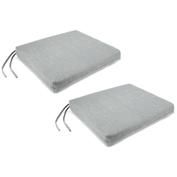 Jordan Manufacturing 20 in. W x 18 in. D x 3 in. T Rectangular Outdoor Seat Cushion in Tahiti Gray (2-Pack)