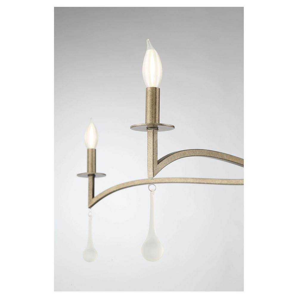 Laramie 5-Light Chelsea Gold Chandelier with Crystal Drops