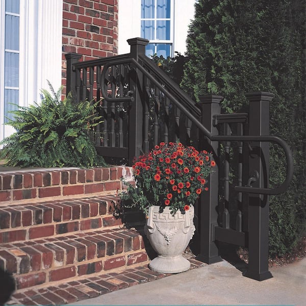 Black Aluminum Offset ADA Hand Rail Bracket