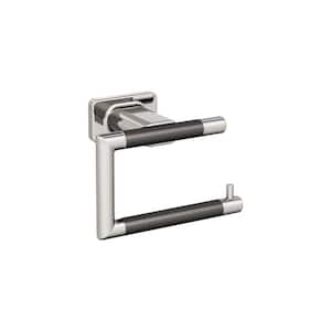 Esquire 5-7/8 in. (149 mm) L Single Post Toilet Paper Holder in Polished Nickel/Gunmetal