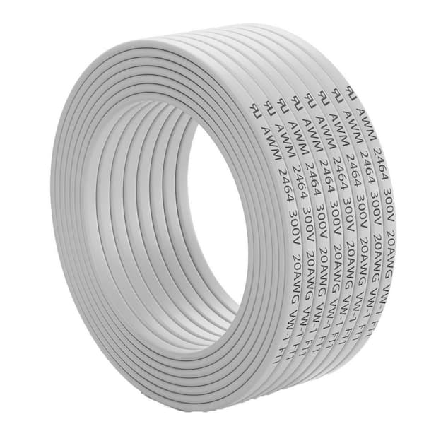 20-Gauge 150 ft. 20 / 2 Stranded Grounded Landscape Lighting Wire, Flat Tinned Copper PVC Jacket for Outdoor LED