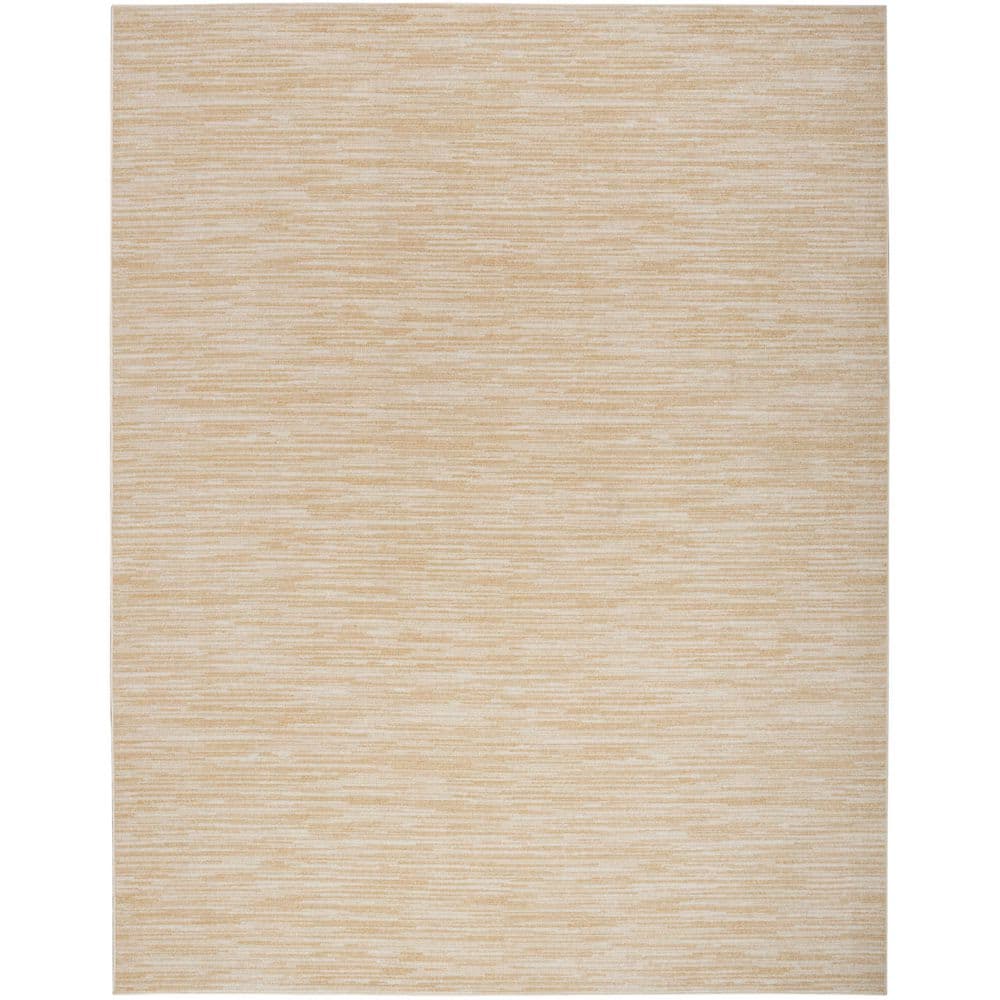 Ivory Gold 8' x 10' Synthetic Easy Care Rectangular Rug