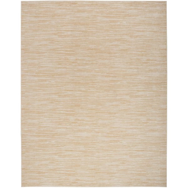 Nourison Essentials 8 ft. x 10 ft. Ivory Gold Abstract Contemporary Indoor/Outdoor Area Rug