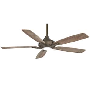 Dyno 52 in. Integrated LED Indoor Heirloom Bronze Ceiling Fan with Remote Control