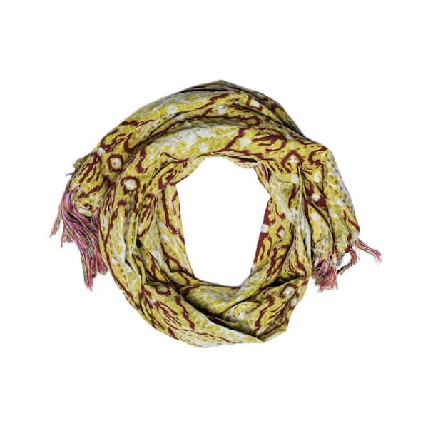 HomeRoots Charlie Yellow Ikat Cotton Throw Blanket