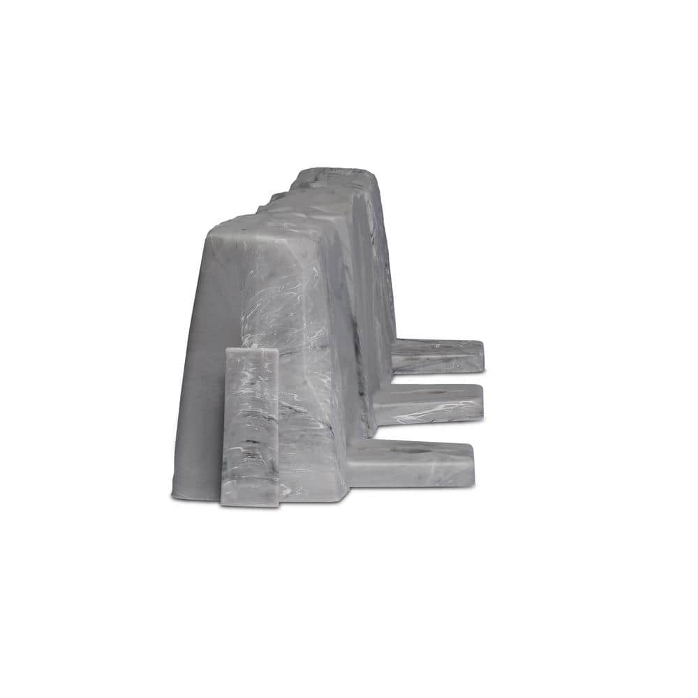 Slate Gray Faux Stone No-Dig Landscape Edging Kit, 60 ft