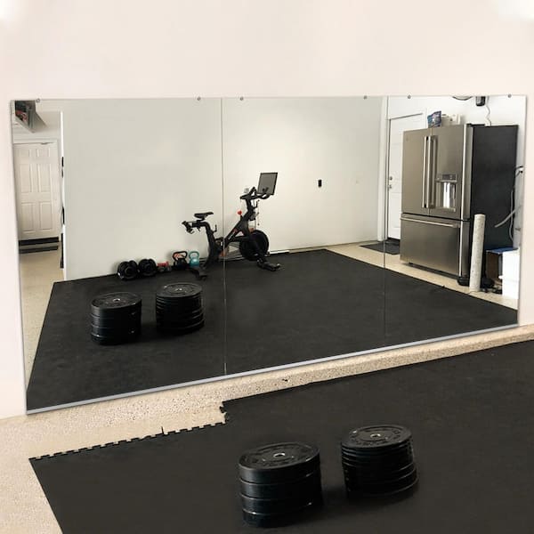 HD Tempered Wall Mirror Kit For Gym And Dance Studio 48 X 72 Inches With  Safety Backing