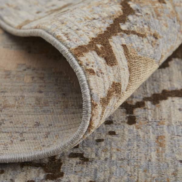 2 ft. x 3 ft. Tan, Brown, Taupe Abstract Area Rug