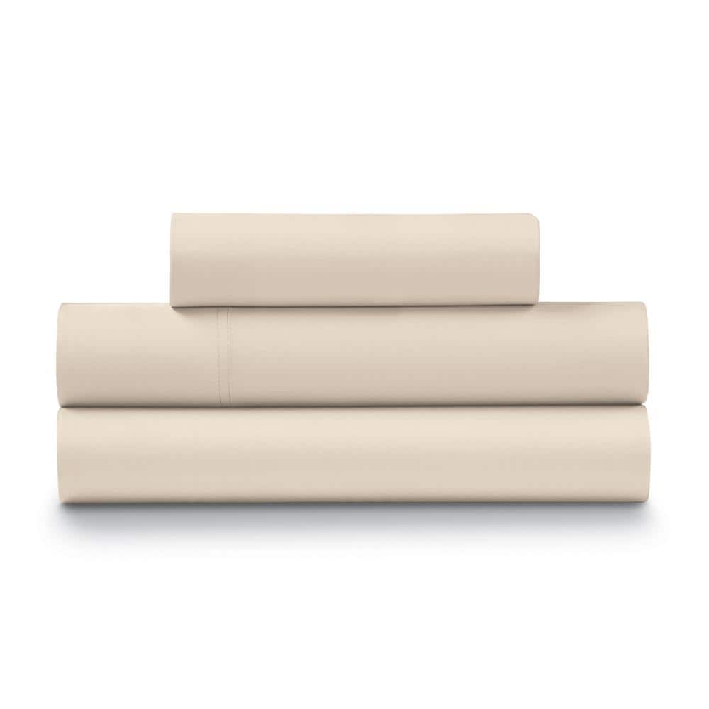 ELLA JAYNE 300TC Cotton Percale 4-Piece Sand Queen Sheet Set EJH300_OSS ...