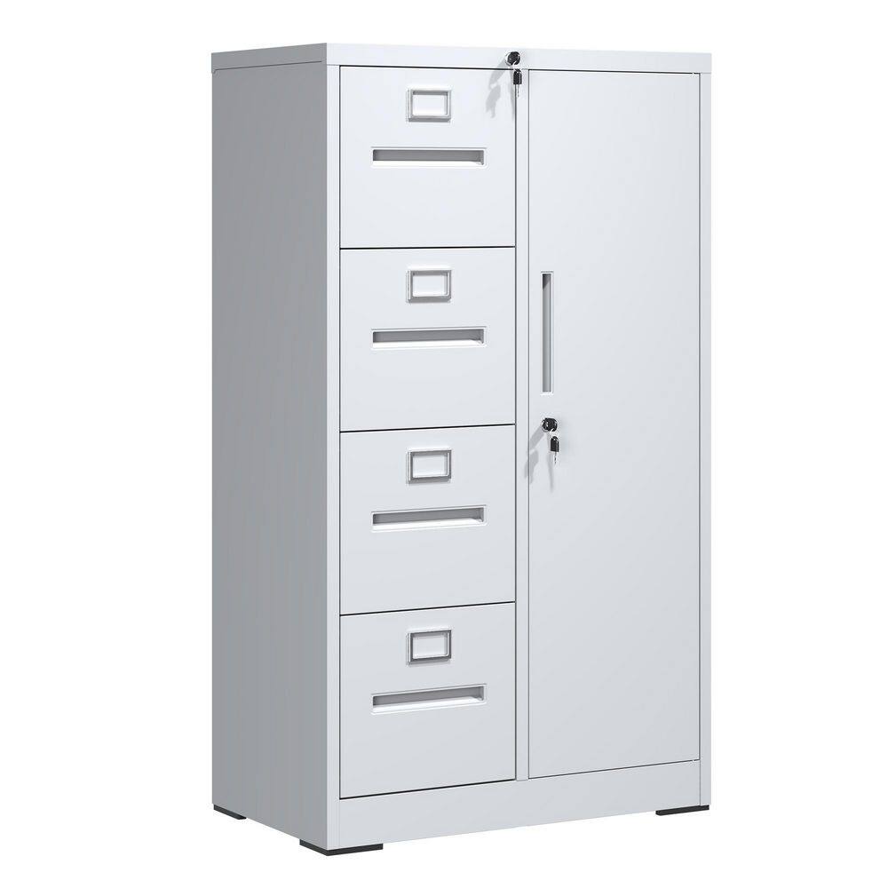17.72 in. W x 52.28 in. H x 29.92 in. D Steel Freestanding Storage Cabinet with Locks, 4 Drawer and 1 Door price history on PriceWatchPro