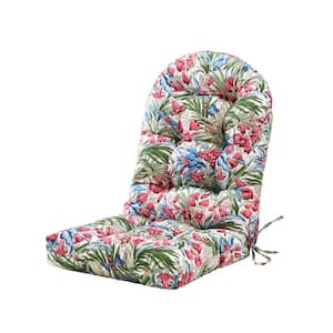 48 in. x 21 in. x 4 in. Outdoor Patio Chair Cushion for Adirondack High Back Tufted Seat Chair Cushion in Floral