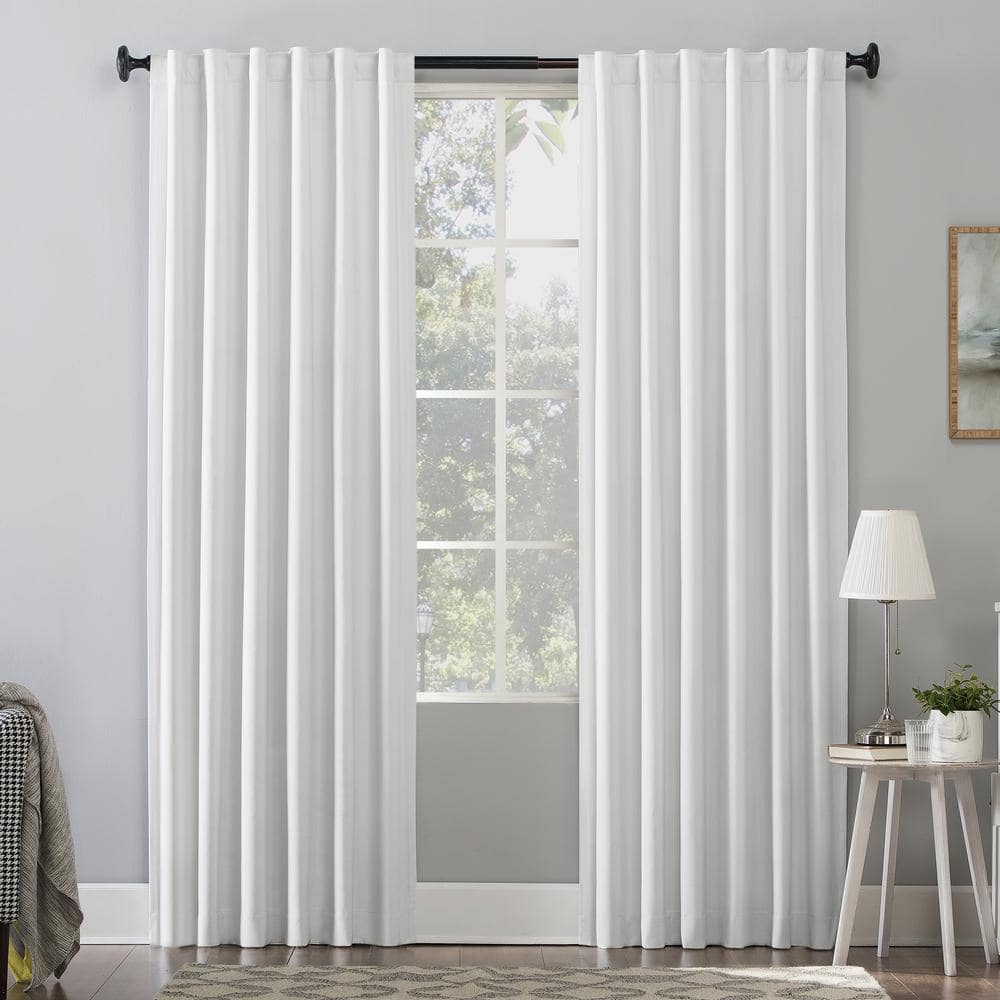 その他 curtain Sun Zero Evelina Pearl White Polyester 50 in. W x 84 in. L Back