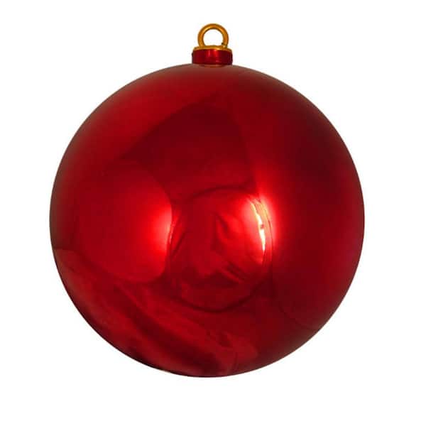 Northlight Shiny Red Hot Commercial Shatterproof Christmas Ball Ornament The Home Depot