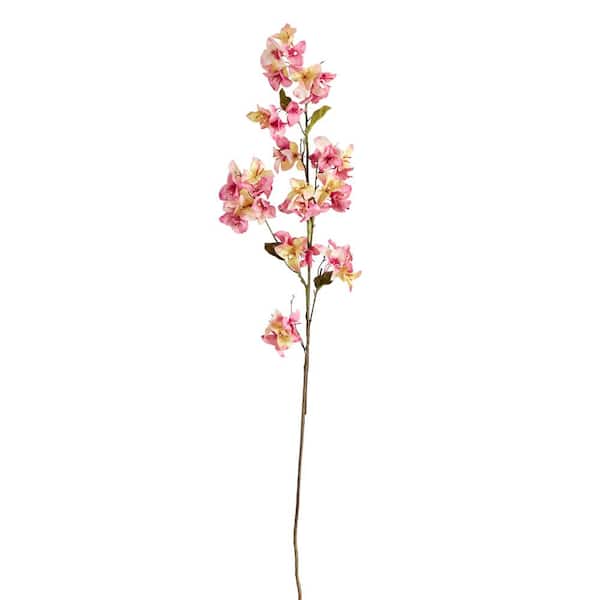 Nearly Natural 47 in. Artificial Bougainvillea Flower Stems, (Set of 3)