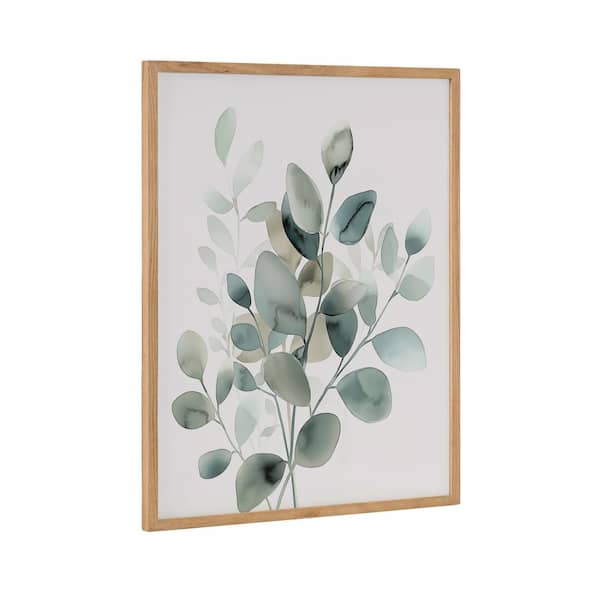 Kate and Laurel Gallery Modern Minimalist Botanical Watercolor by the Creative Bunch Studio Natural Framed Art Print 16 in. x 20 in.
