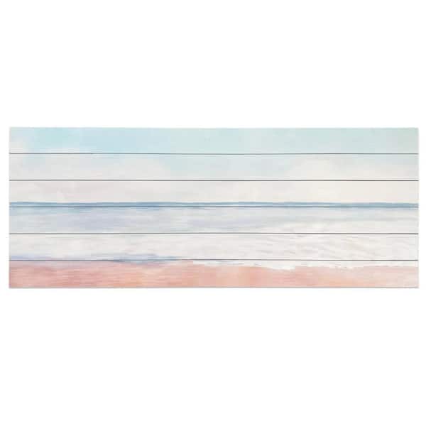 HomeRoots Charlie Abstract Ocean by Unknown Unframed Art Print 19 in. x 45 in.