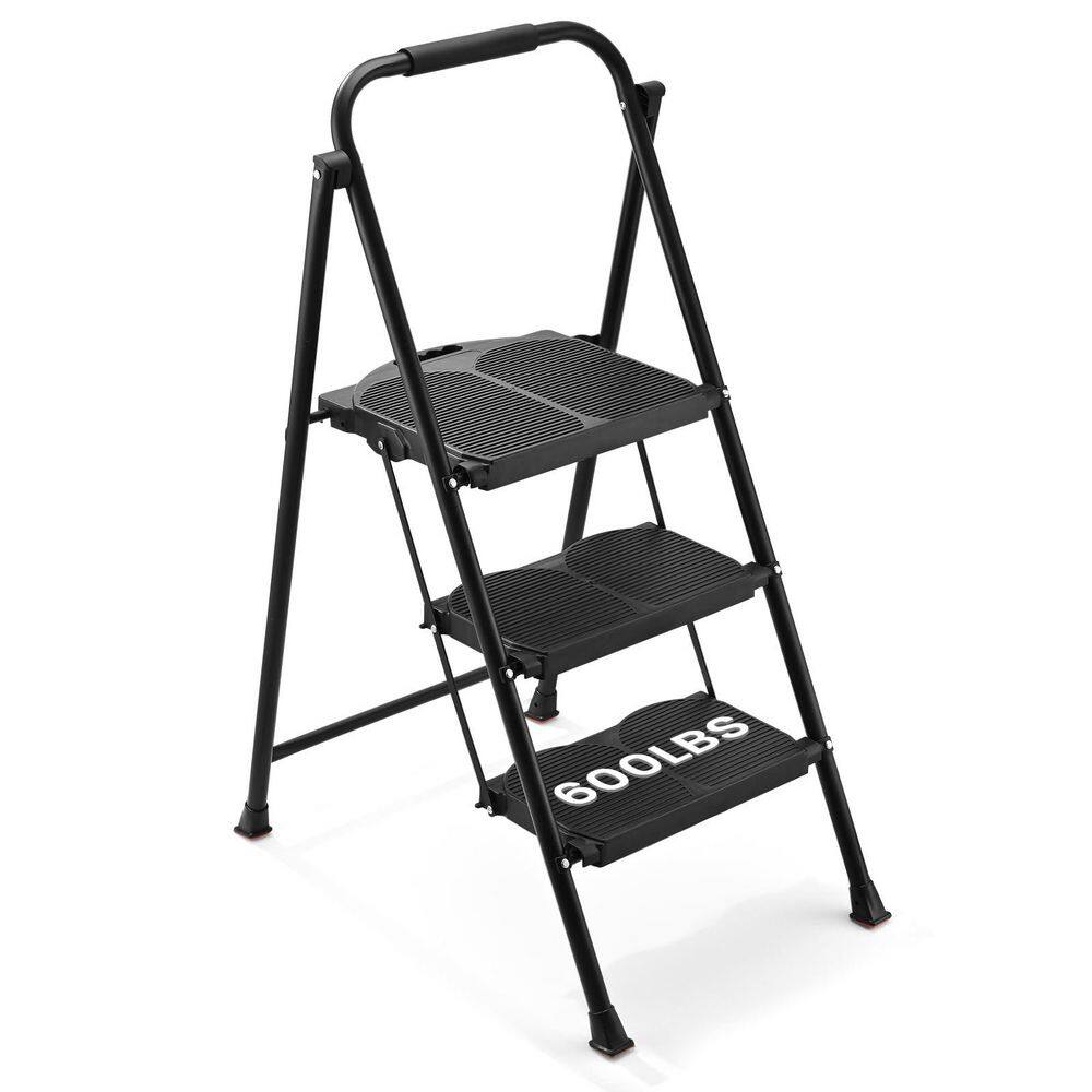 TITANKIT PRO 3-Step Lightweight Steel Step Stool (8 ft. Reach) with Non ...