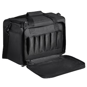 Range Bag 14 in. Black Backpack for 3 Pistols Tactical Gun Range Bag Single Shoulder Strip