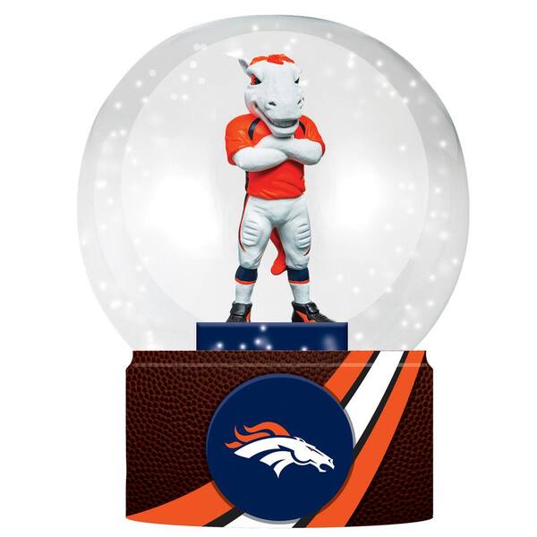 Denver Snow Globe - Orange And Blue Glitter Colorado Souvenir 65mm