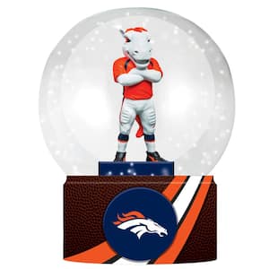 Denver Broncos 5 in. Multicolor Glass Tabletop Snow Globe