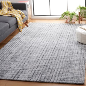 Abstract Gray/Ivory Doormat 3 ft. x 5 ft. Classic Marle Area Rug