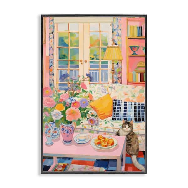 Stupell Industries Invited Guest Interior by LSR Design Studio Black Framed Home Giclee Art Print 24 in. x 16 in.