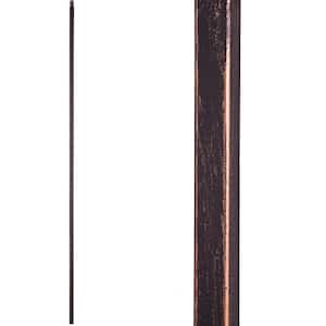 Versatile 44 in. x 0.5 in. Oil Rubbed Bronze Plain Square Bar Hollow Wrought Iron Baluster