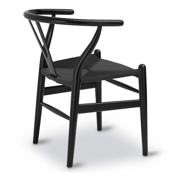 Poly and Bark Weave Chair in Pitch Black EM 109 001 The Home Depot