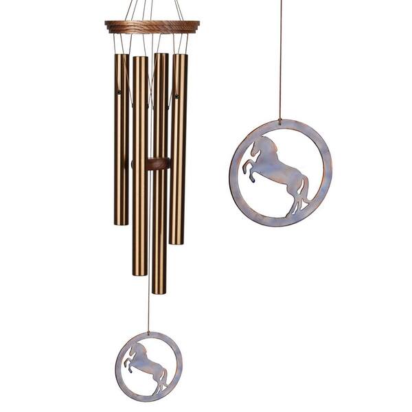 WOODSTOCK CHIMES Signature Woodstock Equestrian Spirit Chime, 26 in. Bronze Wind Chime ESC ESC