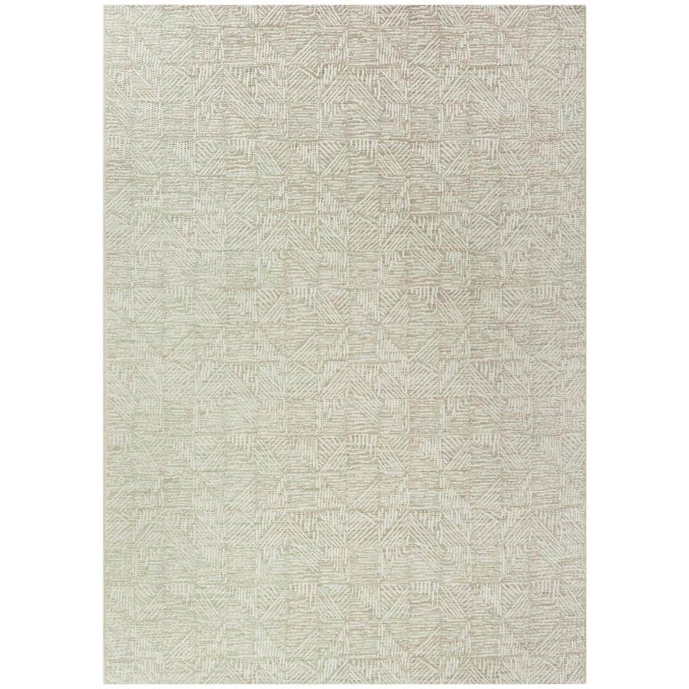 BALTA Pauling White 8 ft. x 10 ft. Abstract Indoor/Outdoor Area Rug ...