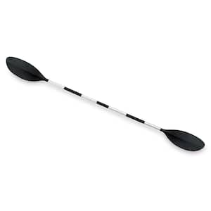 86 in. Lightweight Aluminum Double Oar Inflatable Kayak Paddle, Black