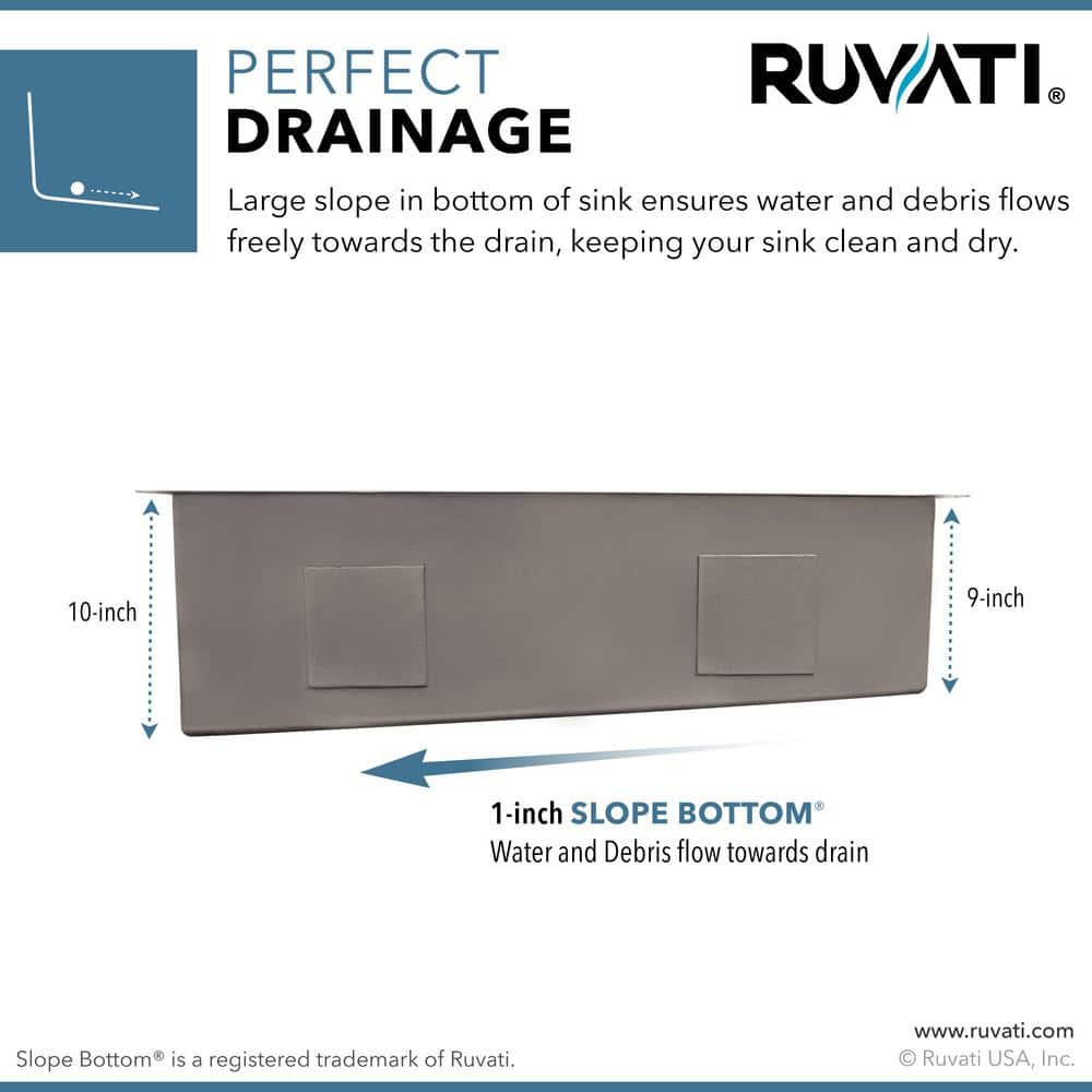 32-Inch Stainless Steel Undermount Kitchen Sink with Slope Bottom