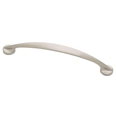 Disk 5-1/16 in. (128mm) Center-to-Center Satin Nickel Bow Drawer Pull