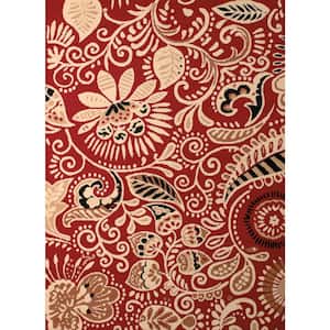 Dallas Bandanna Red 2 ft. x 3 ft. Indoor Area Rug