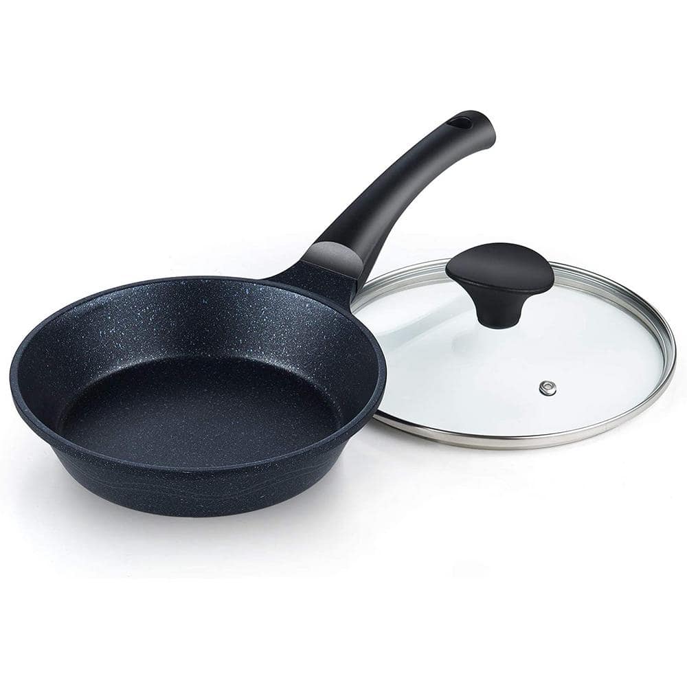 8-Inch Pan Nonstick Frying Skillet Cookware Egg Fry Lid Premium D&W Small  inch