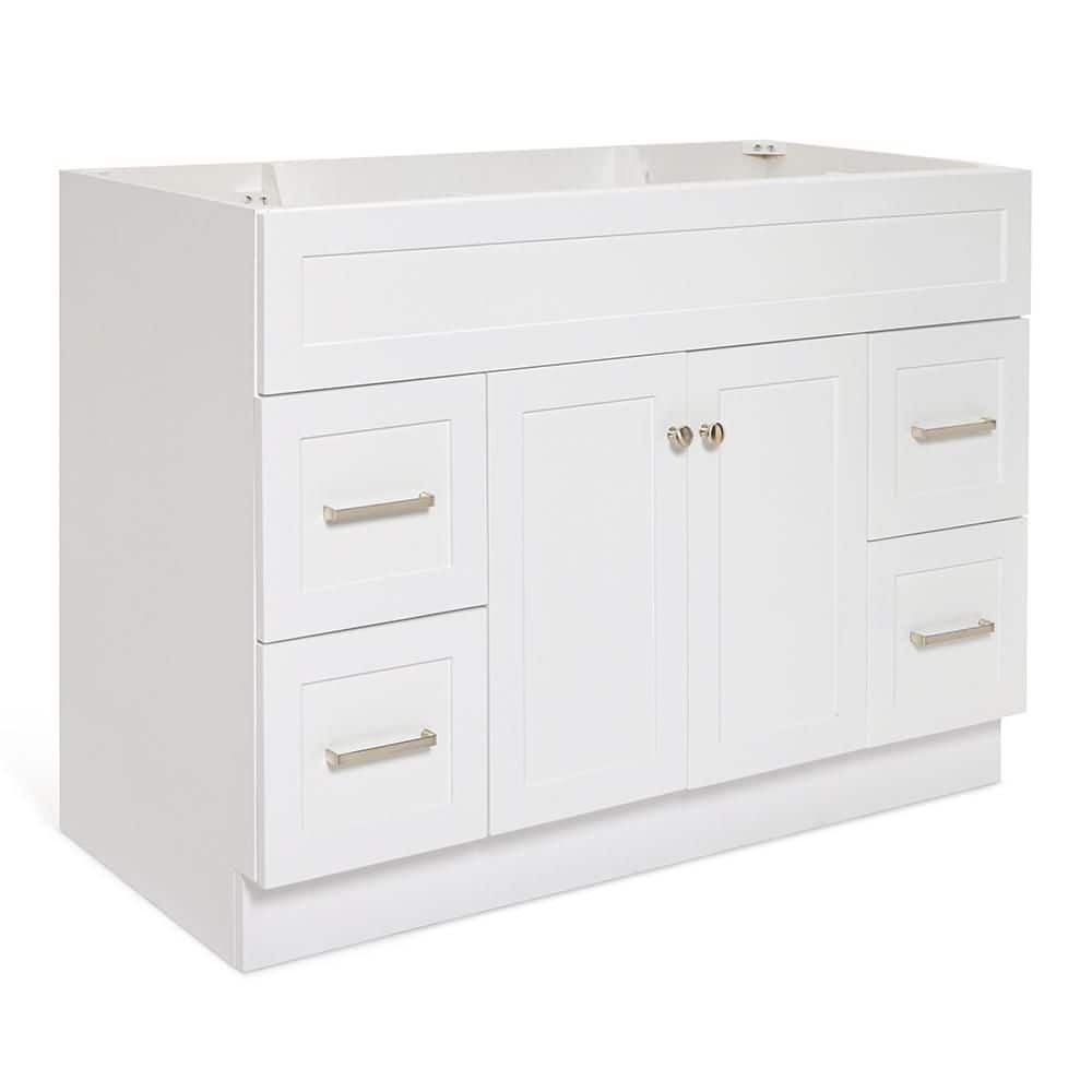 Hamlet 48" White Solid Wood Single Vanity Cabinet