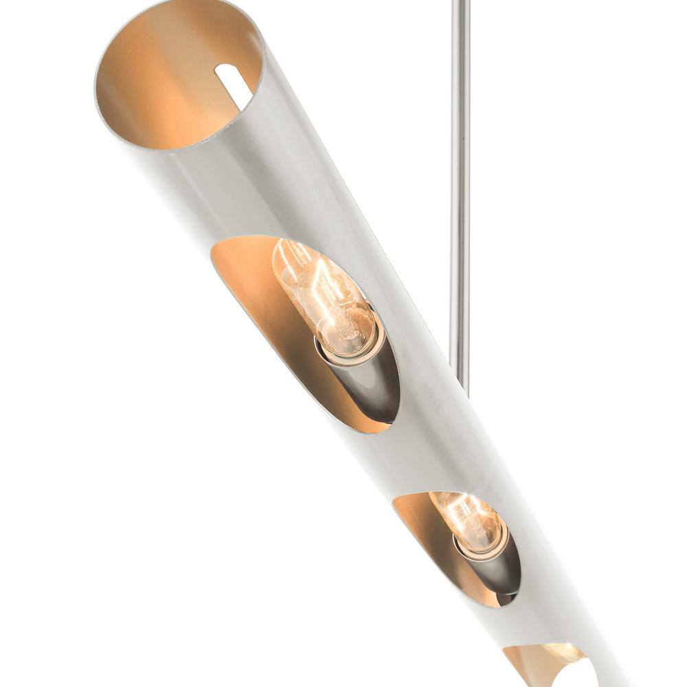 Novato Minimalist 3-Light Brushed Nickel Linear Chandelier