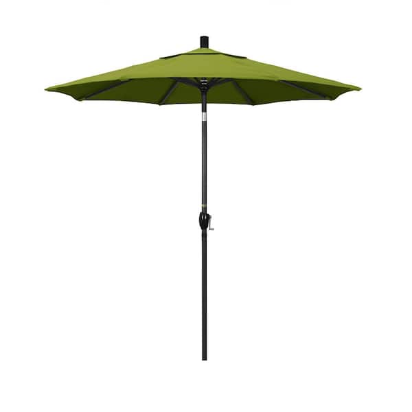 California Umbrella 7-1/2 ft. Aluminum Push Tilt Patio Market Umbrella in Kiwi Olefin