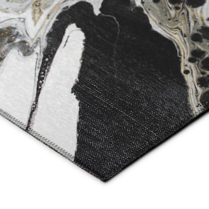Copeland Graphite 10 ft. x 14 ft. Abstract Area Rug