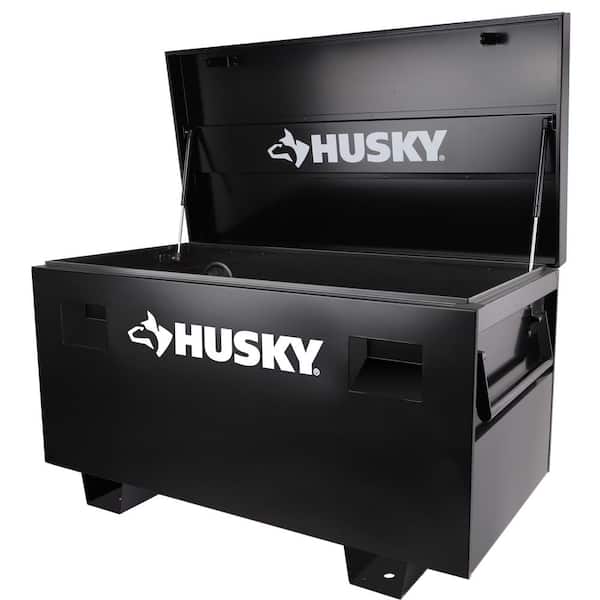 Husky Tool Storage 48 In W Black Steel Job Site Toolbox H48jsb The