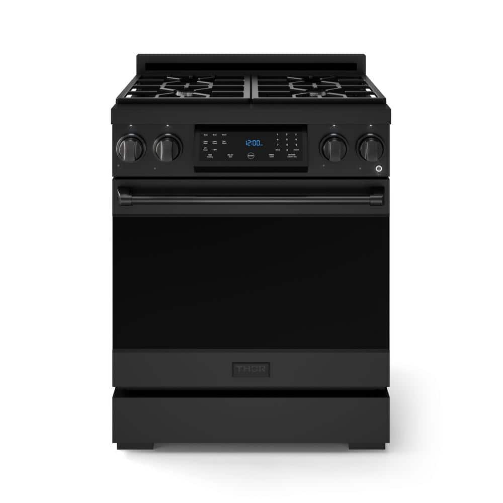 Thor Kitchen Gordon Ramsay Series 30 in. 5-Burner Elements Freestanding Electric Range in Matte Black with Air Fryer
