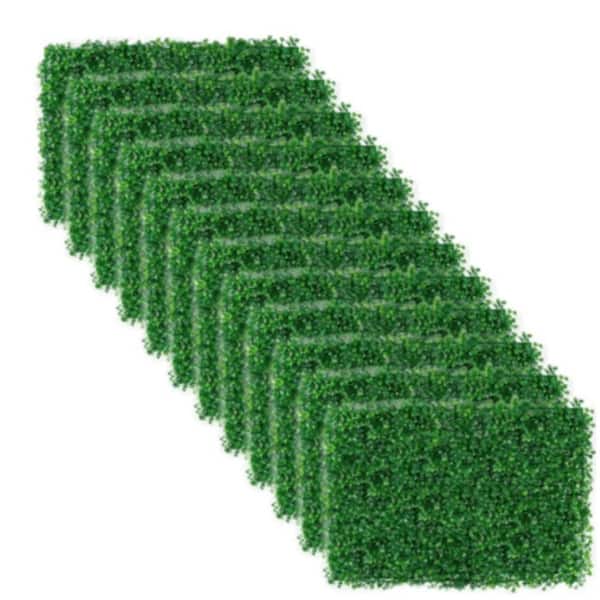 24 Piece 24 in. x 16 in. Artificial Boxwood Topiary Hedge Set-Privacy Screen and Decor for Balcony/Garden Fences