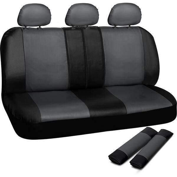 OxGord Polyurethane Bench Seat Cover in 21.5 in. L x  23 in. W x 31 in. H  Bench Seat Cover in Gray and Black