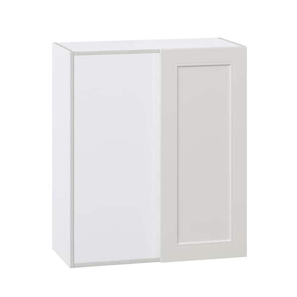 Galveston 30 in. W x 35 in. H x 14 in. D Assembled Wall Blind corner Right Kitchen Cabinet in Painted Light Gray
