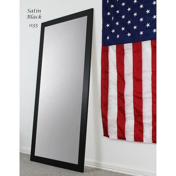 Unbranded Oversized Flat Black Composite Modern Mirror (71 in. H X 32 in. W)