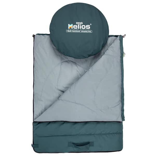 Dog Helios 1 Size Green Switch-Back 2-in-1 Convertable Travel Dog Mat and Rounded Camping Bed