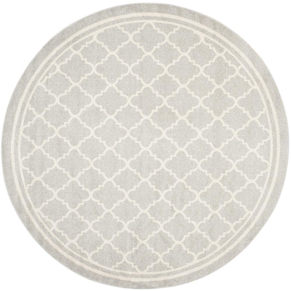 Amherst Light Gray/Beige 7 ft. x 7 ft. Round Multi-Trellis Border Area Rug price history on PriceWatchPro